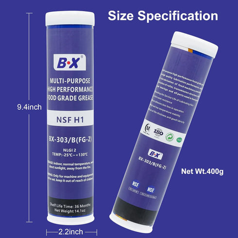 Multi-Purpose Food Grade Grease Tube for Plant Machineries - White Lithium Grease Lubricant for Processing Equipment