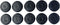 1 1/2" Black Rubber Plugs for Flush Mount Body and Sheet Metal Holes, Qty 10
