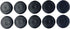 1 1/2" Black Rubber Plugs for Flush Mount Body and Sheet Metal Holes, Qty 10