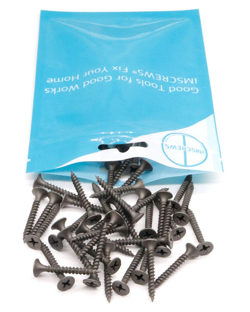 100pcs #6 x 1-1/8" Flat Head Phillips Drywall Screws - Fine Thread Sharp Point Wood Screw, Carbon Steel 1022A