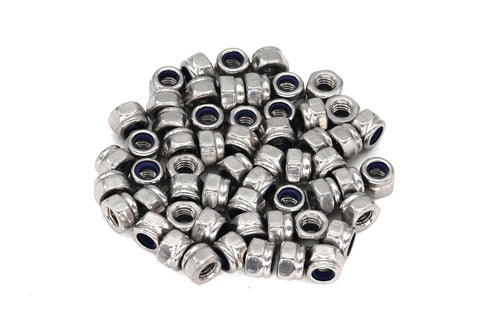 BinifiMux 40Pcs M4 x 0.7mm Stainless Steel Self-Lock Nylon Inserted Locking Nuts for 3D Printer & Furniture