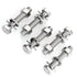(6 Sets) 3/8-16x2" Hex Head Stainless Steel Bolts and Nuts with Flat & Lock Washers, 304 Stainless Steel 18-8, Fully