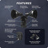 17000140 180-Degree 240 Globe Electric W Twin Head Black Hardwired Motion Sensor Security Flood Light with MotionBright