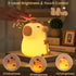 7-Color 3-Level Dimmable, 30Min 100% Capybara Night Light, Nursery Lamp, RGB & Warm Tap Control, Timer, Safe &Soft