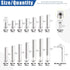 Glarks 141Pcs M6 140Pcs 14 1Pc M4 Hex Drive Socket Head Cap Bolts Assortment Kit, Sizes Nickel-Plated Socket Cap Screws