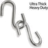 2 Pack 3.3-Inch Heavy Duty S Hooks, 304 Stainless Steel Hammock Hooks with Maximum Load Capacity of 557 lbs