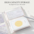 BetterJonny 3x5 Index Card Organizer, Index Cards Clear Plastic Holder Organizer Pouches Book Recipe Card Holder Flash Cards Holder, 40 Page Hold 160 Cards, 200 Pcs Post-It Index Tabs