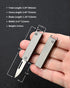 TKK1 Mini Titanium Pocket Knife, EDC Utility Knife with Key Ring, Lockable Folding Knife with D2 Steel Blade
