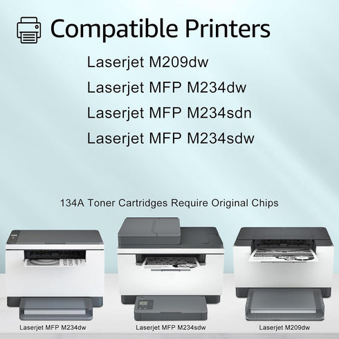 greencycle Compatible Toner Replacement for HP 134A Black Toner Cartridge for Laserjet M209dw MFP M234sdw