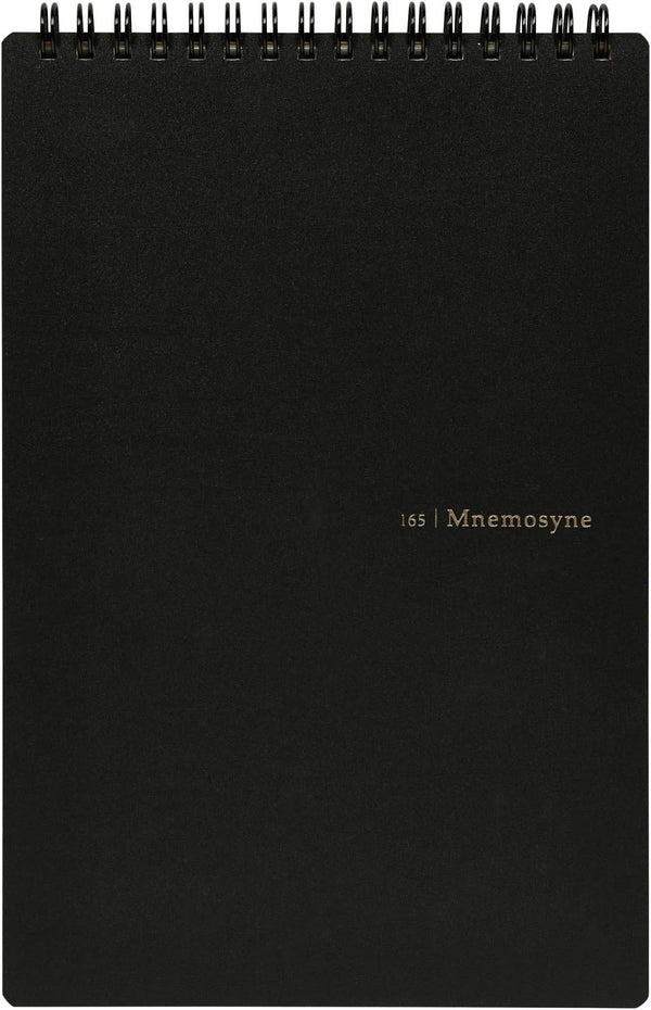 Maruman MNEMOSYNE Notebook, 9.06 x 5.83 Inches (Vertical A5), 5mm-squared, 70 Sheets (Double-sided, N165)