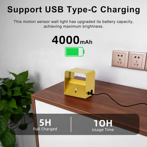 HEIKESZ 4000mAh, Remote,3 Rechargeable Wireless Wall Light, Motion Sensor Indoor Lights, Battery Powered LED Up Down