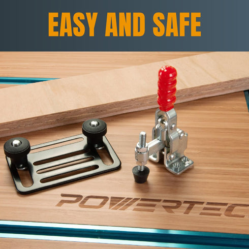 POWERTEC 1PK Toggle Clamp, 200 lbs Holding Capacity, 12050 Quick Release Vertical Clamps for Woodworking Jigs