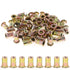 120-Pcs 5/32''-32UNC Mixed Zinc Plated Carbon Steel Rivet Nut Flat Head Insert Nutsert Assortment Kit