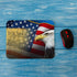 Beabes American Flag Eagle Mouse Pad Non-Slip Natural Rubber Base, 9.5X7.9 Inch Cool Bald Eagle USA Flag Computer Mousepad Mouse Pads for Computers, Laptop, Gaming, Office & Home by Beabes