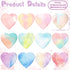 Teling 24 Pcs Valentine's Day Heart Shaped Sticky Notes, Cute Fun Memo Pads for Girls Women Lover