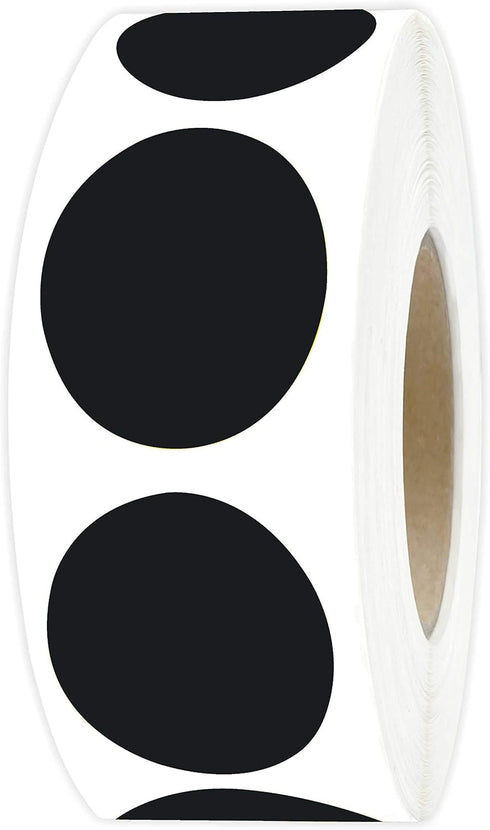 PARLAIM 1" Black Round Color Coding Circle Dot Labels, 1000 Stickers on a Roll