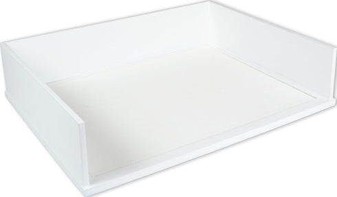 Victor Pure White Desk Tray, 3.3" x 13" x 10.6"