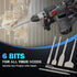 ZELCAN 6pc Chisel Set with SDS Plus Shanks, Masonry Concrete Drill Bit Set, Tile Grooving Scraping Flat Point Scaling