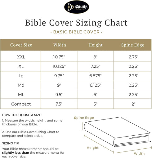 Divinity Boutique Bible Cover Basic Navy, Large (21431), Fits Bibles up to 6.875" x 9.75" x 2.25"