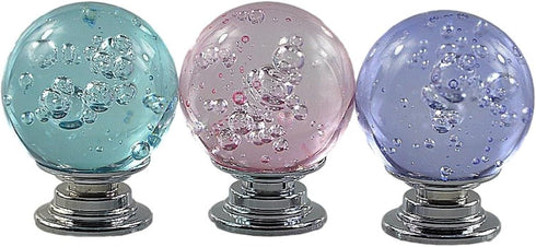 PILYON 2 Pack 30mm Furniture Knob Bedside Dresser Drawer Wardrobe Glass Shower Room Handle Crystal Cabinet Alloy