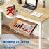 Upgrade Wood Under Desk Drawer, Sliding Pull-out Storage Organizer, Hidden Desktop Organizer for Office Desks and Tables