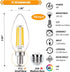 16 Pack Bulbs 40W 4000K B11 4W Bulbs 90 450LM, E12 Non-Dimmable LED Candelabra Equivalent, Cool White, LED Light