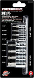 Powerbuilt 642402 8-Piece SAE Wobble Ball Hex Bit Set, Silver