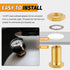 KOOTNAS 2-Pack Solid Brass Bulkhead Fittings, 1/4 NPT Taper Female, 3/4" Straight Male Thread Connector for Water Tank
