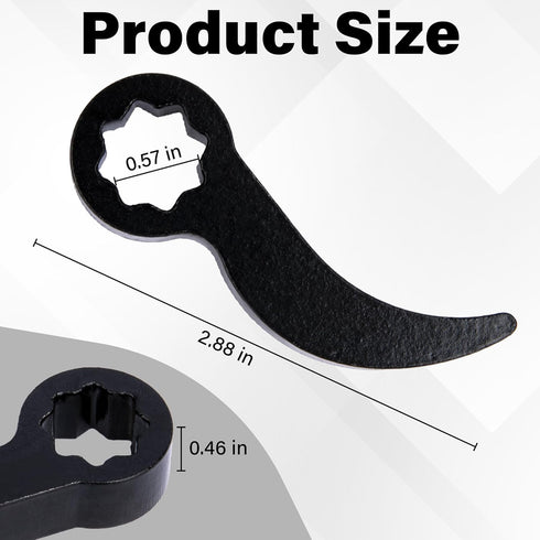 Sixzoo 1/2" 1/2 Pry Bar Wrench Adapter Head for Drives, Horn Type Half Shaft Removal Tool, Heavy-Duty Crowbar Adapter