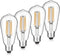 Vintage LED Edison Bulbs, 6W, 60W Equivalent, Dimmable, Warm White 2700K, ST58 Antique LED Filament, Pack of 4