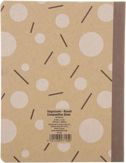Mintra 100% Recycled Notebooks, Comp Book (7.5in x 9.75in), Design Set 3pk