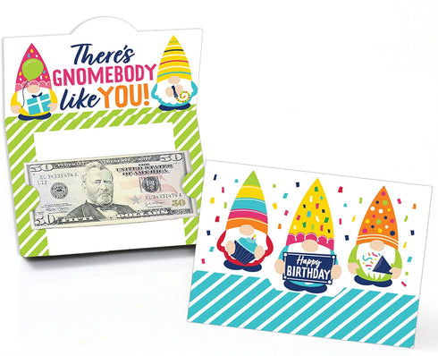 Big Dot of Happiness Gnome Birthday - Happy Birthday Party Money and
