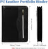 SAYEEC A5 Executive Conference Folder Business Notebook Zipped Organizer with Faux Leather