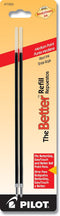 PILOT Ballpoint Ink Refills for Better or EasyTouch Stick Pens, Medium Point, Red Ink, 2-Pack