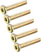 uxcell M6 x 35mm Full Thread Hexagon Socket Round Head Screws Bolts, Bronze Tone, 5 Pcs