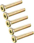 uxcell M6 x 35mm Full Thread Hexagon Socket Round Head Screws Bolts, Bronze Tone, 5 Pcs