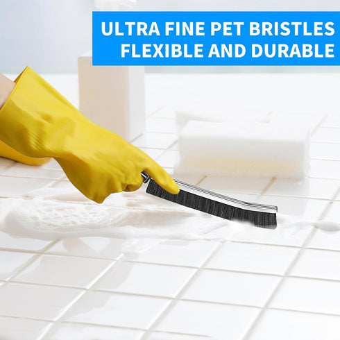 3Pcs Hard Bristle Crevice Cleaning Brush, Small Cleaning Brush, Grout Cleaner Brush, Toilet Brush, Scrub Brush