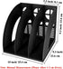 SAYEEC 2Pcs Plastic Magazine Holder Binder Stand for Desk, Vertical File Sorter, Office School Storage Rack (Black)