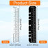 Skrfren 4 Pack A5 6 A5 Set 8.7x1.8 Inch, Holes Page Marker Ruler, Notebook Ruler Pouch Pagefinder Measuring Rulers