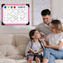Dry Erase Calendar Whiteboard for Wall, 16" x 12" Magnetic Board, Portable Hanging Planner Memo (Pink)
