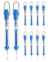 QWORK Spring Scale, 10 Pack, 10N Transparent Spring Balance Hanging Tube Spring Scale