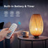 JIOODICH. 2 Pack Bulbs Dimmable Bulb 3 Settings, 15 Bulb Rechargeable LED Light with Remote, Wireless Battery Operated