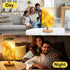 Lamp,3 Sunflowers Flower Table Lamp,Birthday Gifts for Women Mom, US Plug Linen Bedside Colors Temperatures Small Night