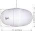 55.5cm(21.85in) large White Oblate Pendant Lamp Shade Chinses lantern Home Decor Paper Ceiling Lampshade