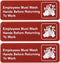 Excello Global Products Employees Must Wash Hands Before Returning to Work Sign - Pack of 3