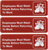 Excello Global Products Employees Must Wash Hands Before Returning to Work Sign - Pack of 3