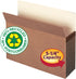 Smead 100% Recycled File Pocket, Straight-Cut Tab, Letter Size, 5-1/4" Expansion, Redrope, 10 per Box (73206)