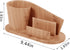 Fashion PU Leather Desk Organizer Storage Box, Office Supplies Caddy & Business Card Holder, Apricot Faux Leather