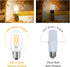 40 Watt Equivalent LED Bulb, E26 Base, 4W Energy Efficient, Soft Warm White 3000K, Dimmable Tubular T14 T45, 4 Pack