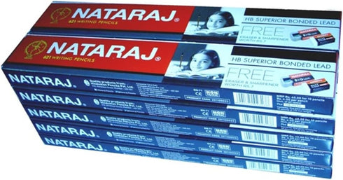 Natraj 621 Writing Pencils - Pack of 10 x 10 Pencils